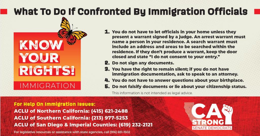 Know Your Rights Immigration Resources Senator Lena A. Gonzalez